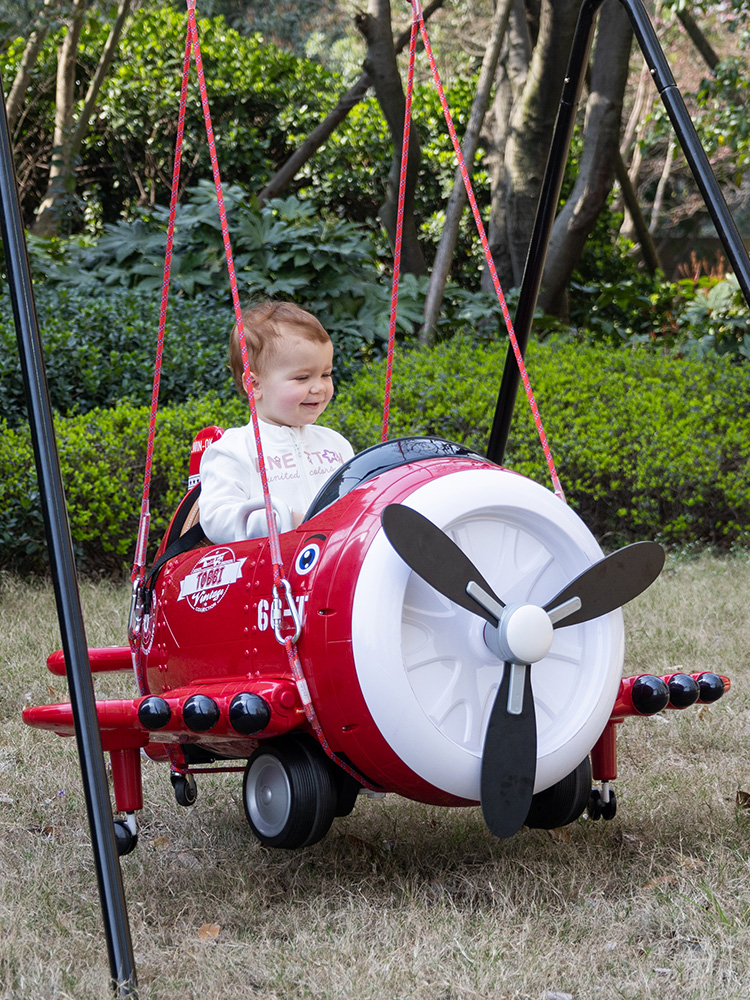 儿童电动车小孩四轮带遥控汽车男女宝宝玩具车可坐人充电飞机童车