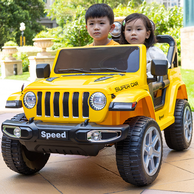 儿童电动车双人四驱越野沙滩车带遥控可坐人小孩玩具摇摆大轮童车