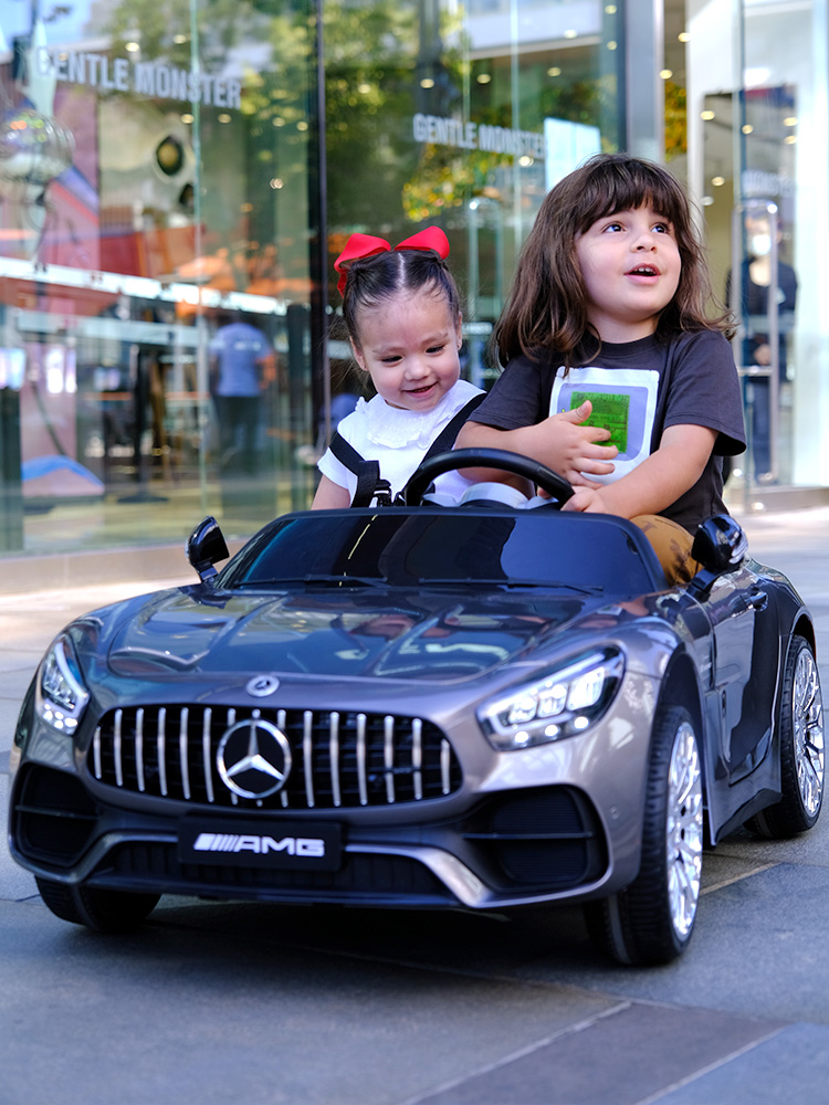 双人儿童电动车四轮带遥控汽车男女宝宝玩具车可坐人小孩充电童车