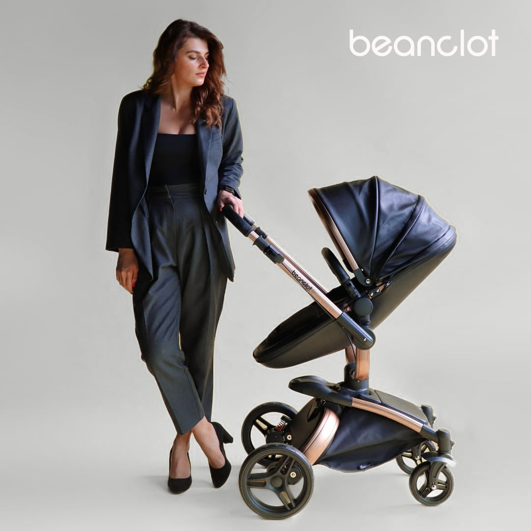 beanclot婴儿推车高景观遛娃车可坐可躺进口宝宝手推车双向可旋转
