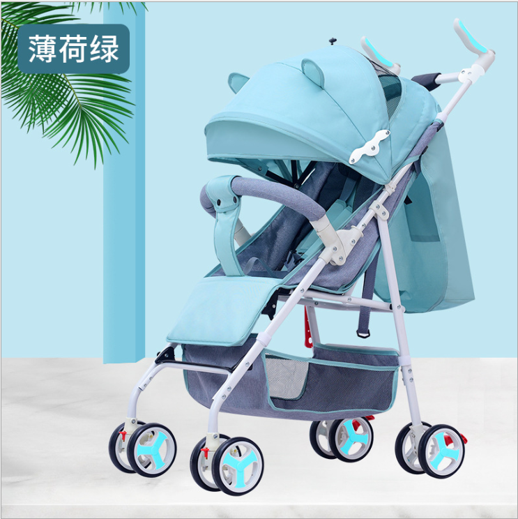 婴儿车儿童手推车多功能折叠式可坐躺轻便婴儿四轮车高景观儿童车