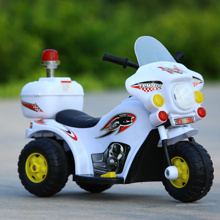 儿童电动摩托车1-3岁三轮车小孩音乐警车宝宝充电玩具童车可坐骑