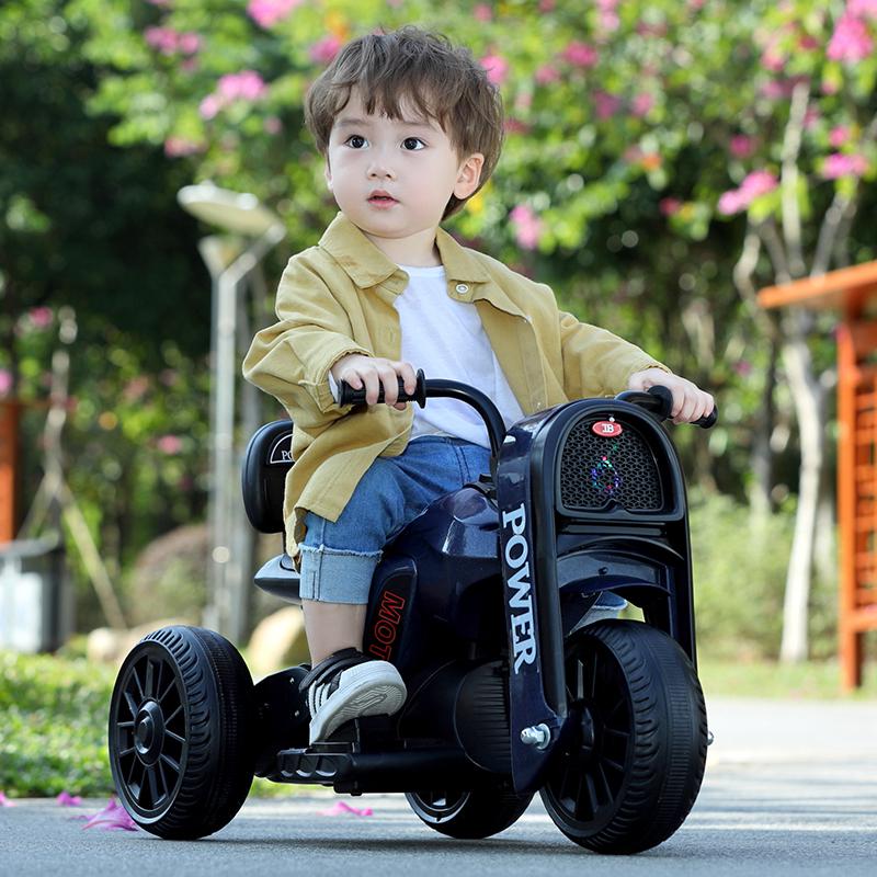 儿童电动摩托车可坐人充电玩具车1-3-4岁男女宝宝遥控三轮车童车