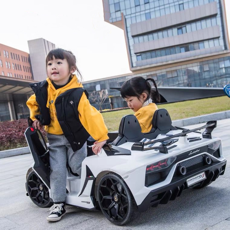 兰博基尼儿童电动车四轮汽车带遥控宝宝玩具车可坐人超大双座童车