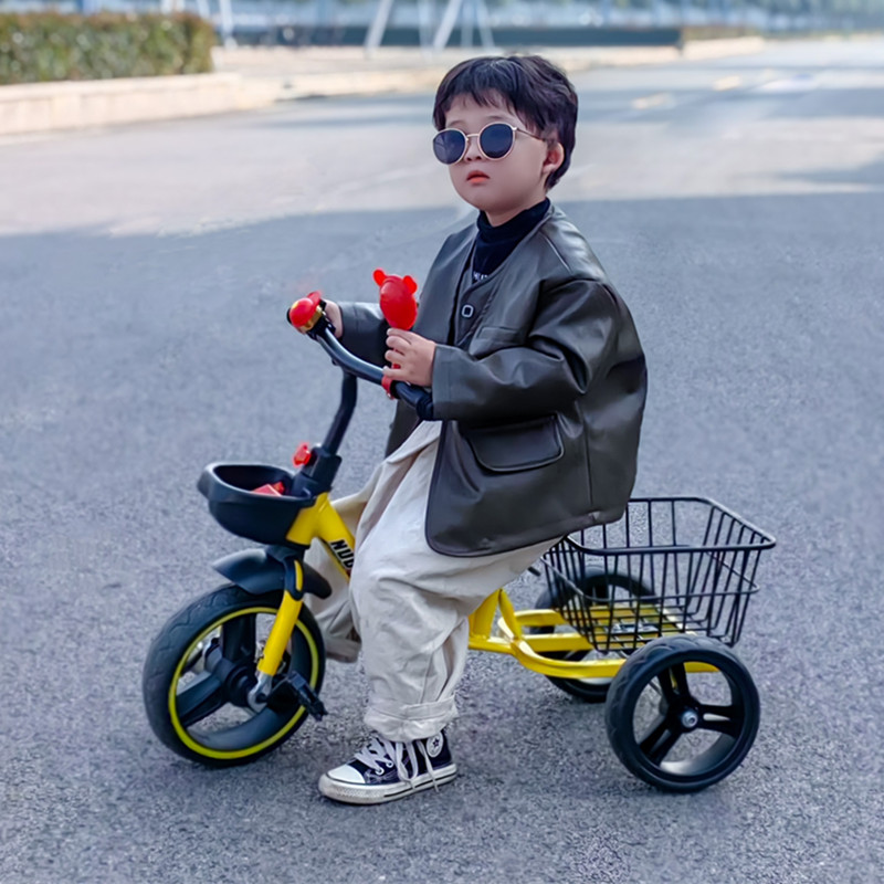 脚踏车儿童三轮车小孩2-3-5岁宝宝加大带后斗脚蹬手推自行车童车