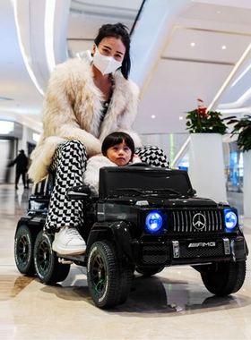 儿童电动车汽车遥控六四轮亲子可坐大人女宝宝玩具车可坐婴儿童车