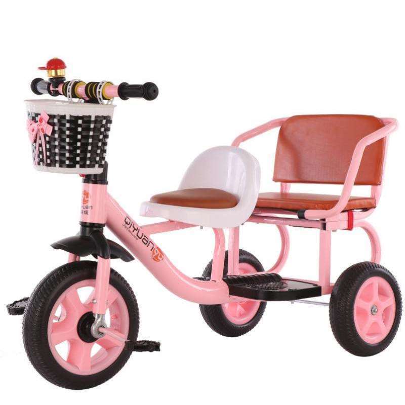 脚踏车双人手推车儿童童车宝宝双胞胎婴儿三轮车