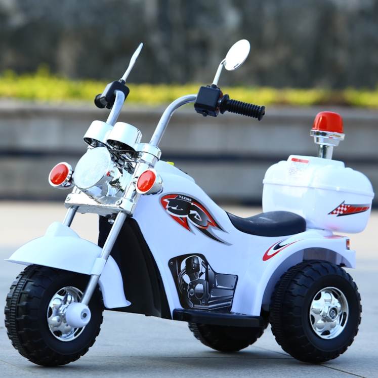 新款儿童电动摩托车3岁以上三轮车小孩音乐警车宝宝充电玩具童车