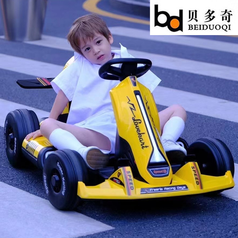 新款儿童玩具卡丁车漂移车电动车四轮汽车男女小孩网红童车充电可