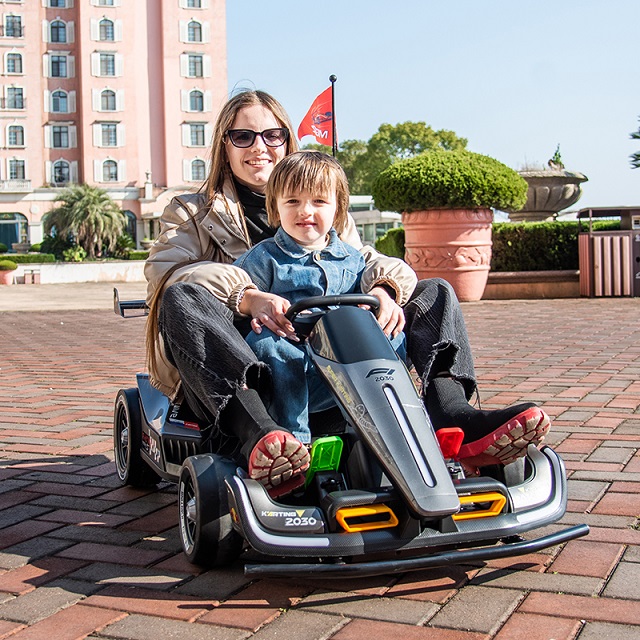 儿童电动卡丁车漂移车玩具小孩遥控四轮童车成人可坐大人双人赛车