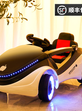 儿童电动车科幻四轮闪光遥控汽车可坐人男女宝宝玩具充电摇摆童车