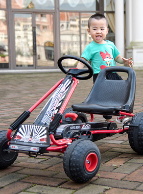 儿童卡丁车四轮脚踏自行车运动健身益智玩具汽车可坐宝宝沙滩童车
