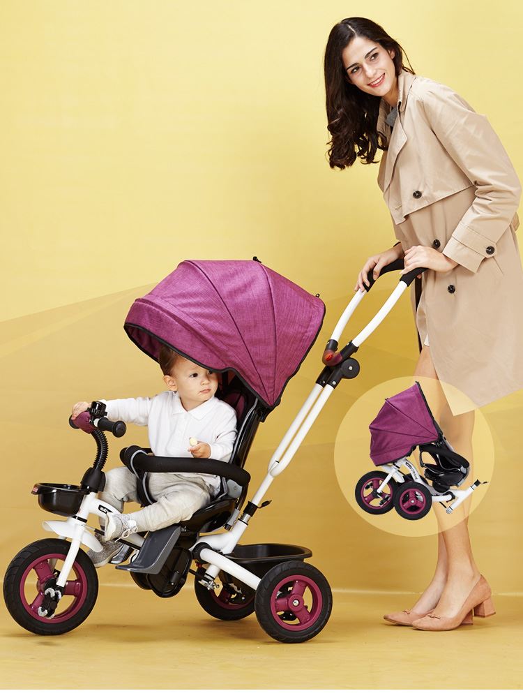 婴幼儿童三轮车脚踏车1-3周岁折叠小车子婴儿手推车宝宝童车