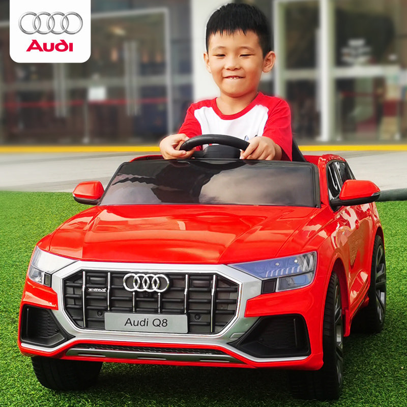 【六一礼物】儿童电动汽车四轮奥迪Q8越野玩具可坐人摇摆汽车童车