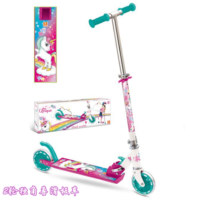 迪士尼出口欧洲真品2轮滑板车二轮童车铝踏板车滑行车儿童滑滑车