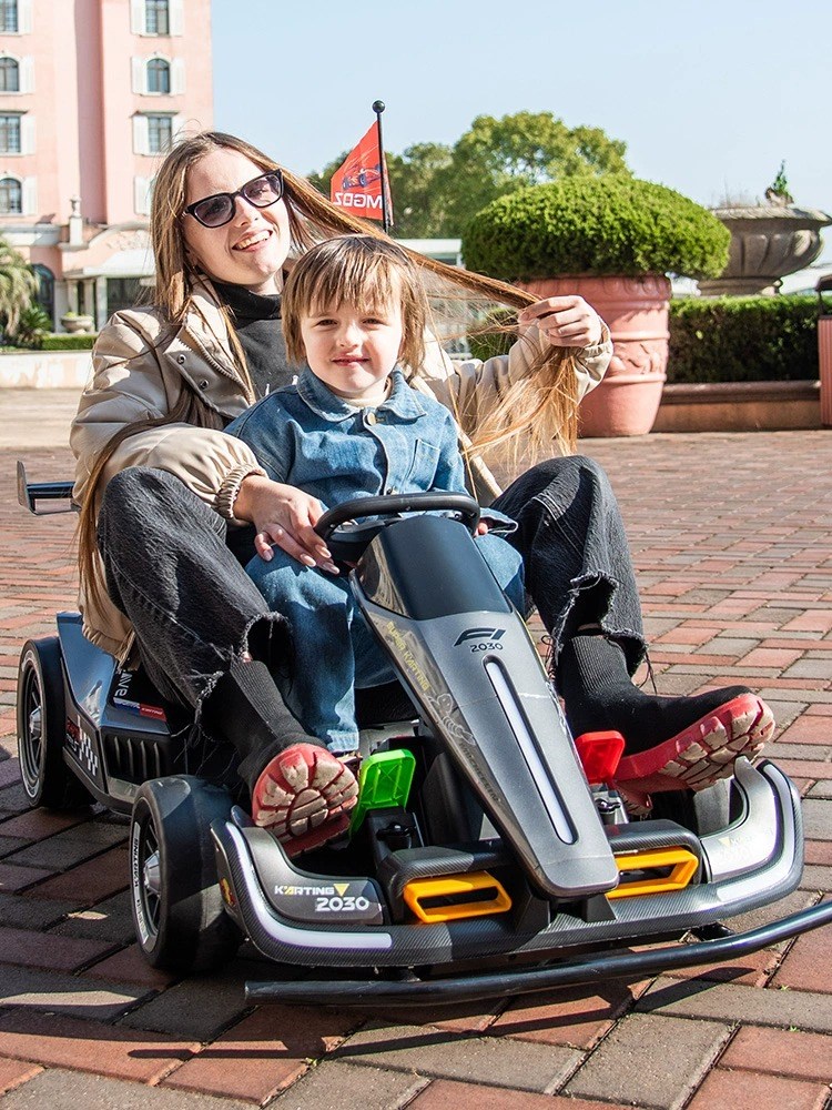 卡丁车儿童电动车四轮漂移车遥控男女小孩童车充电玩具汽车可坐人