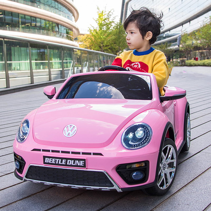 甲壳虫儿童电动车四轮遥控汽车宝宝玩具车可坐人男女小孩电瓶童车
