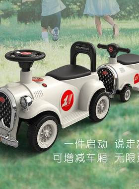 儿童电动车小火车玩具车可坐人四轮遥控双人男女孩子宝宝大人童车
