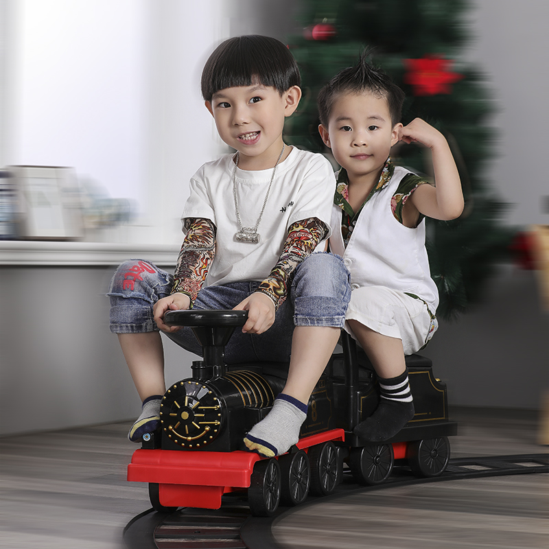 儿童电动坐可人小火车男女孩宝宝轨道汽车套装玩具1-3岁礼物童车