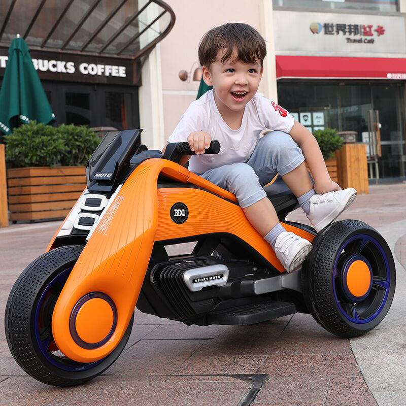 13年童车老店】儿童电动摩托车玩具车可坐人双人超大号双驱三轮车