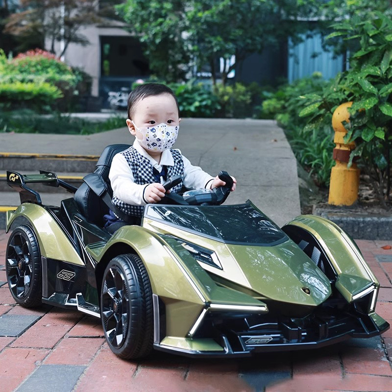 兰博基尼儿童电动车四轮带遥控汽车宝宝玩具车可坐人男女小孩跑车