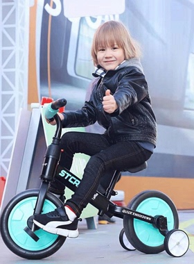 新品妈妈咪呀多功能两用儿童车有无脚踏三轮自行车二合一平衡车学