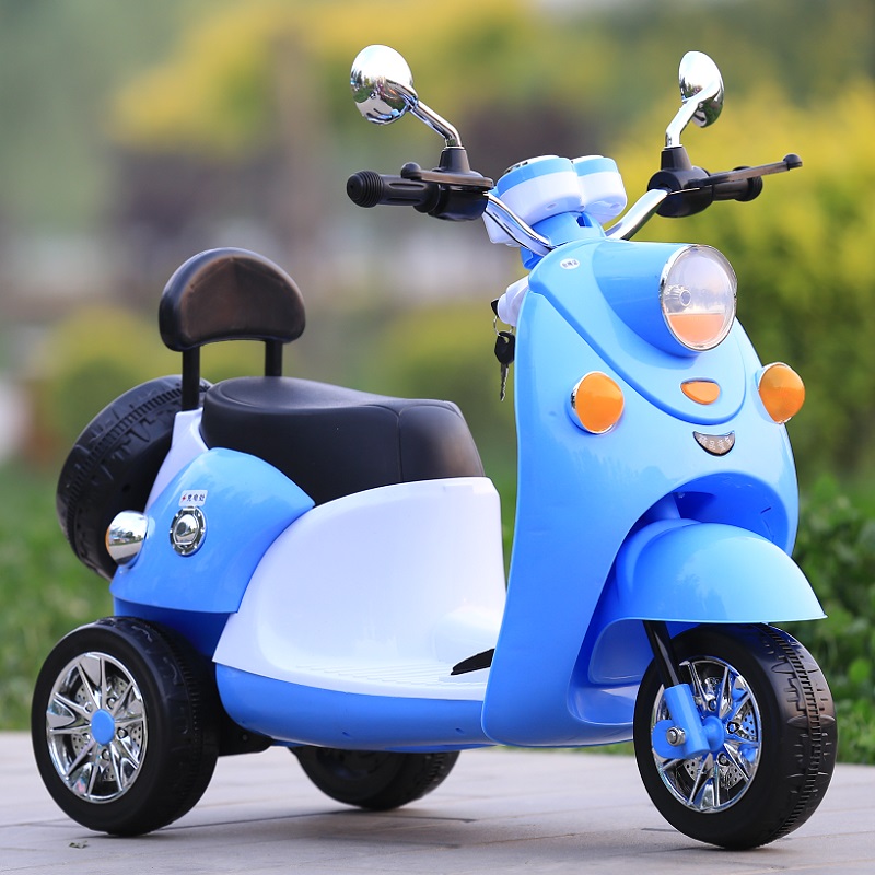 儿童电动摩托车三轮车男女孩宝宝童车电瓶车可坐人充电遥控玩具车