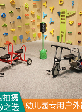 幼儿园儿童专用户外三轮车脚踏车双人角色扮演警车消防车童车玩具