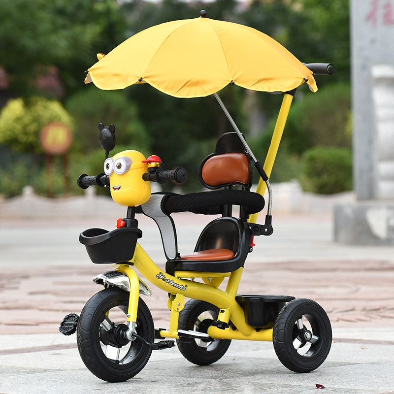 儿童车可推可骑小车可坐三轮自行车遛娃神器手推车小巧外出便携