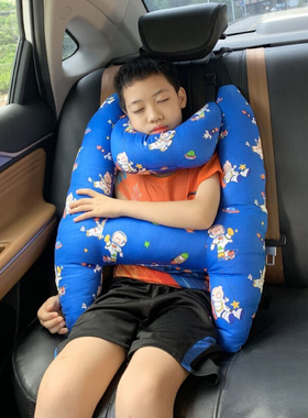 儿童车上睡觉神器汽车抱枕头护颈枕头护肩套车载后排安全带防勒脖