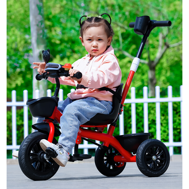 儿童三轮车脚踏车1-3-6岁小孩婴儿手推车遛娃童车宝宝自行车