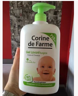 法国 Corine de Farme 婴儿盈润洗发沐浴露二合一 750ML宝宝护肤