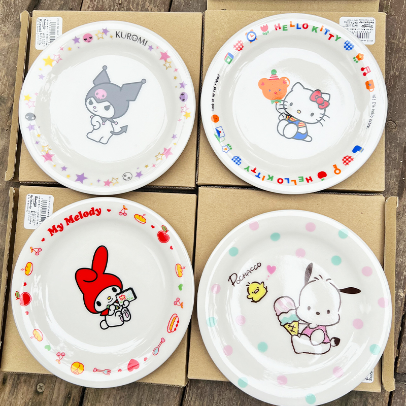 日本代购金正美乐蒂酷洛米KT猫儿童陶瓷餐具盘子点心盘日本制