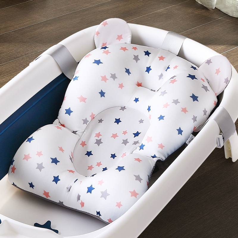 婴儿洗澡神器新生宝宝可坐躺浴盆托浴网防滑悬浮浴床垫网兜垫通用