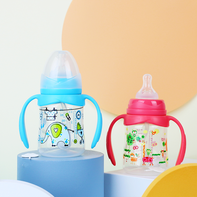 点点关爱新生儿宽口径玻璃奶瓶宝宝喝水杯防呛仿母乳婴儿防胀气