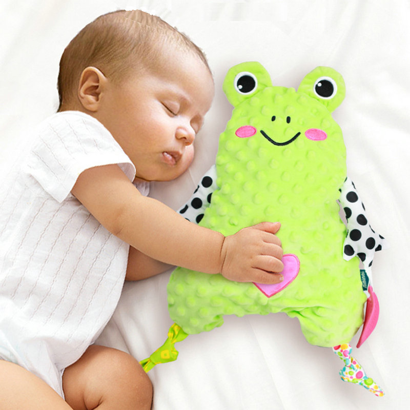 婴儿安抚巾可入口豆豆毛绒玩偶新生宝宝抱睡眠手偶玩具哄睡觉神器