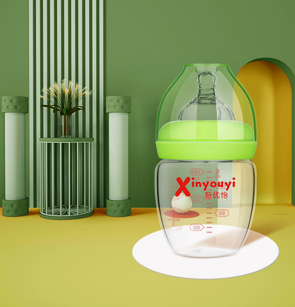 钛晶玻璃宽口径120毫升新生儿高硼硅玻璃金钻奶瓶0-3个月婴儿奶瓶