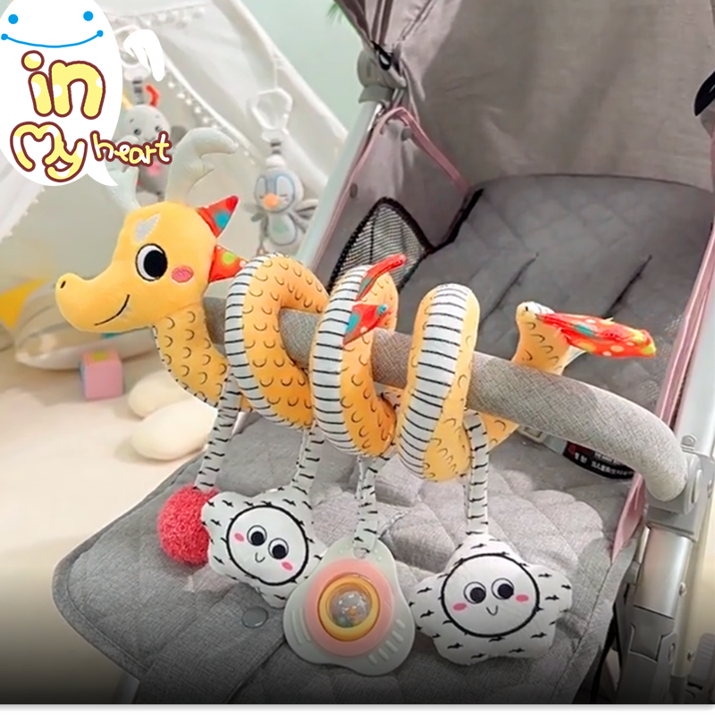 生肖龙宝宝床头铃床绕安抚玩偶毛绒婴儿车挂件玩具摇铃3-6-9个月
