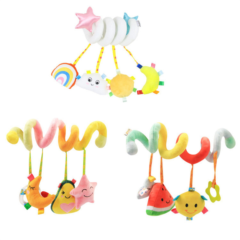 婴儿水果床绕车挂件床头风铃摇铃0-3岁BB器安抚益智早教毛绒玩具