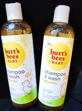 现货美国Burts Bees小蜜蜂宝宝儿童洗发沐浴露婴儿无泪配方350ml