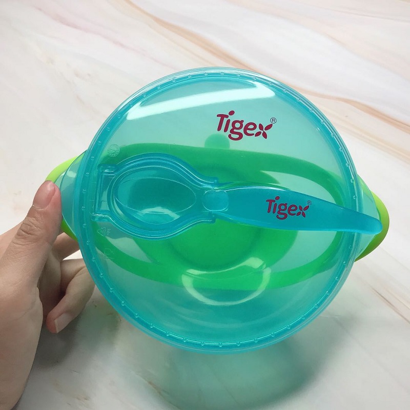 法国tigex宝宝辅食碗婴儿童学吃饭勺子餐具套装带吸盘盖子可微波
