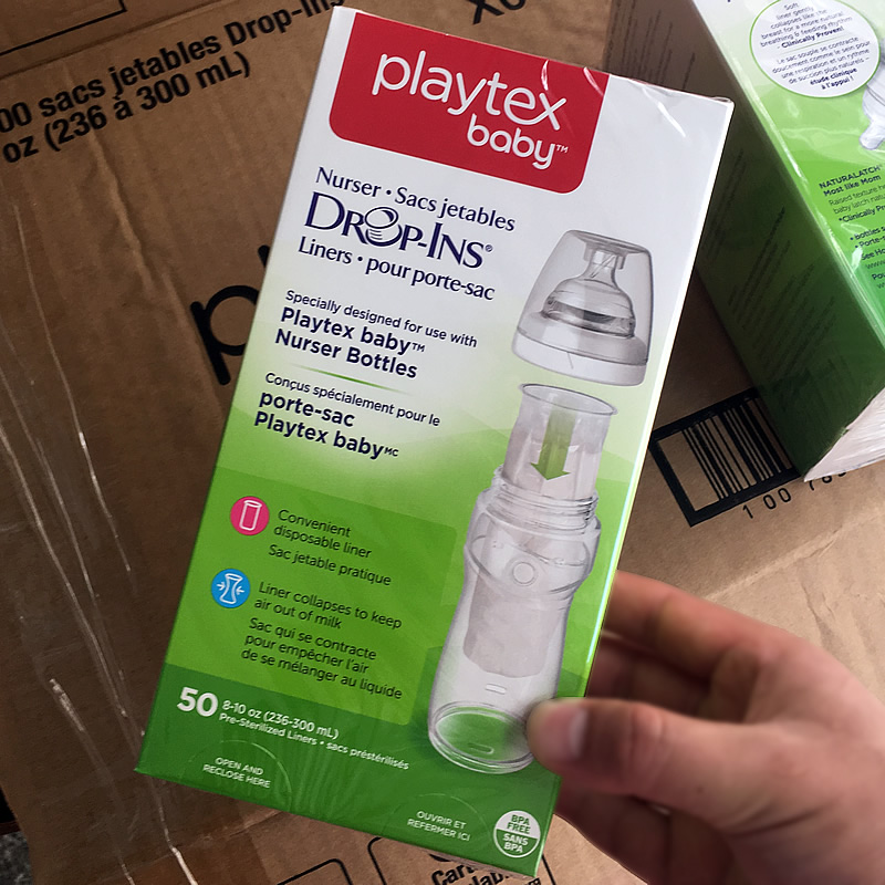 Playtex美国购倍儿乐出门旅行一次性免洗奶瓶内胆袋替换杯100 50