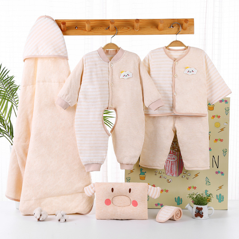新生儿礼盒秋冬季厚刚出生初生男女婴儿衣服套装满月礼物宝宝用品