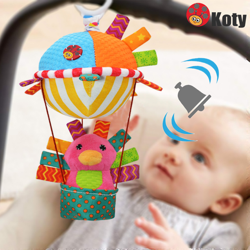 KOTY热气球拉铃婴儿拉震安抚玩具新生儿0-1岁益智床挂床铃玩具