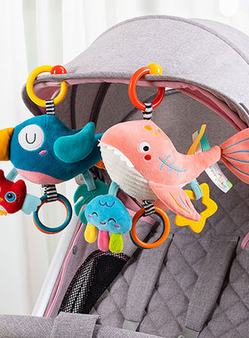 婴儿车玩具挂件车载后排0一1岁宝宝床铃安全座椅安抚车内哄娃神器