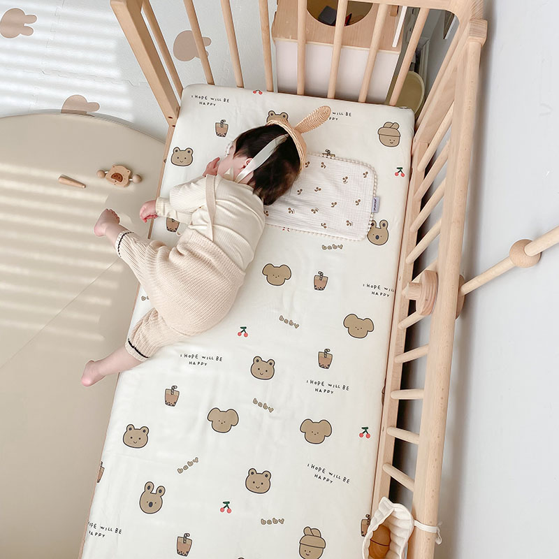 睡眠北鼻可定制纯棉婴儿童床笠宝宝床垫套罩新生儿床上用品秋冬