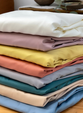 可定制尺寸100支新疆长绒棉全棉被套床单床笠四件套素色床上用品