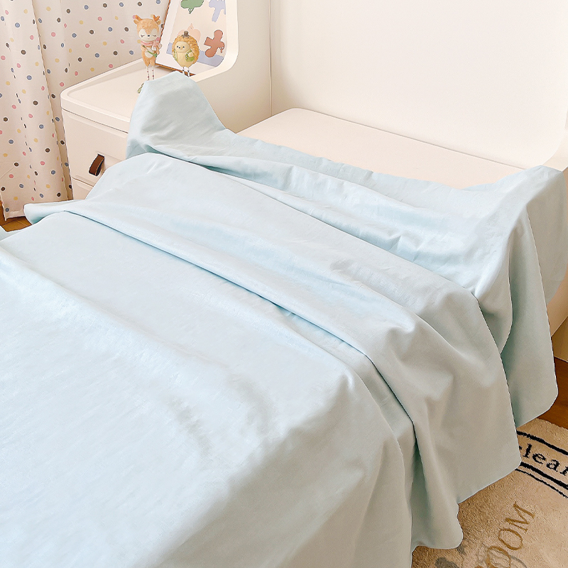 定做双层纱纯棉床单A类120米150cm180床儿童婴儿被单床上用品全棉