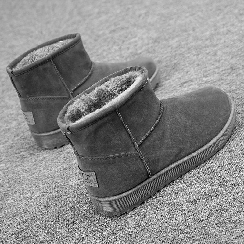 雪地靴男冬季保暖加绒男士加厚东北防水面包鞋高帮棉鞋马丁男鞋子