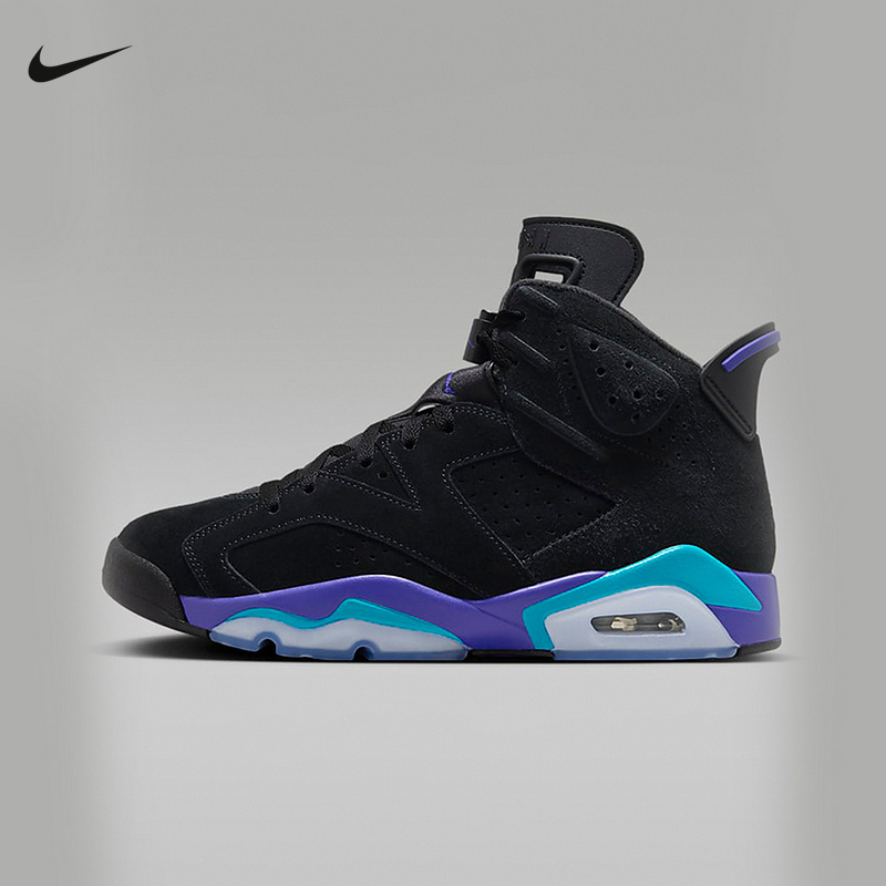 耐克NIKE Jordan 6 AJ6黑紫 高帮男鞋休闲运动鞋篮球鞋CT8529-004